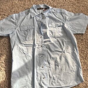 Light Blue Men's Short Sleeve Shirt